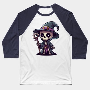 Cute Skeleton Mage Baseball T-Shirt